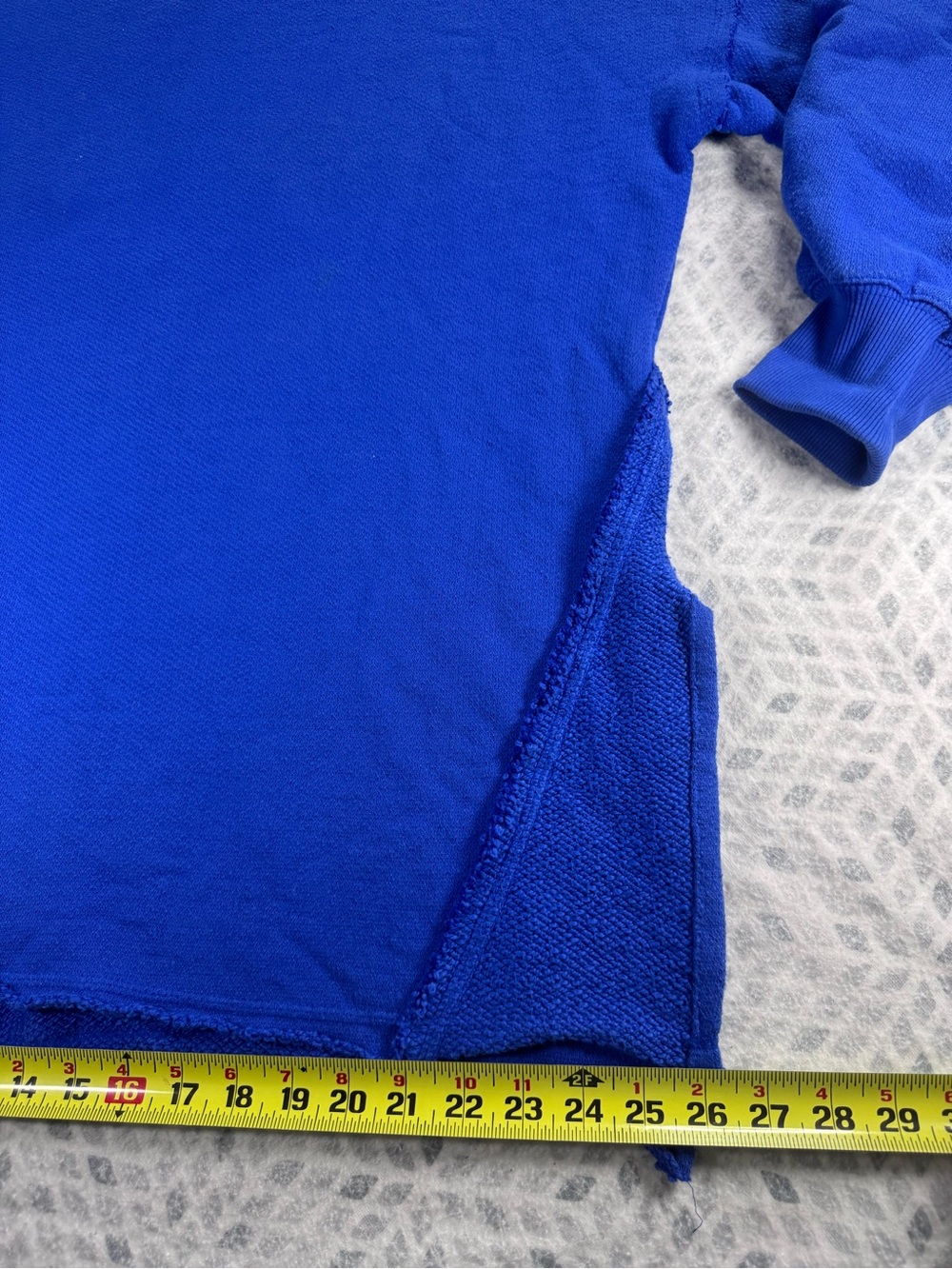 We The Free Royal Blue Ribbed Mock Neck Pullover Tunic Dress Comfy Sweatshirt - Picture 9 of 17